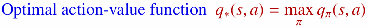 Optimal action-value function