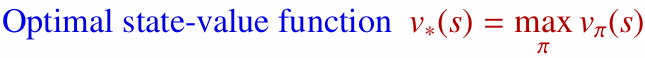 Optimal state-value function