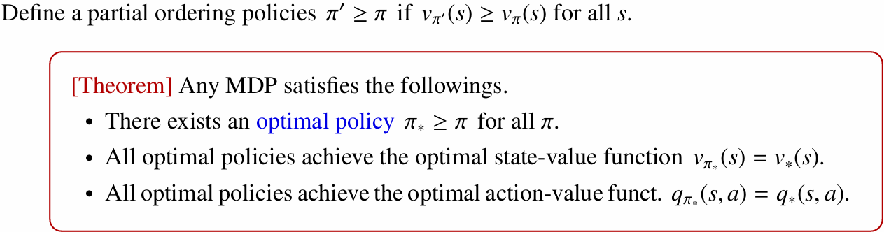 Optimal value and policy theorem