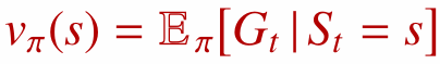 State-value function equation