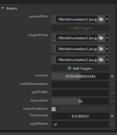 TF tree node input 설정