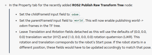 world와 odom의 TF tree