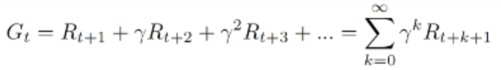 Return equation with discount factor