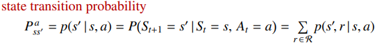 State transition probability equation